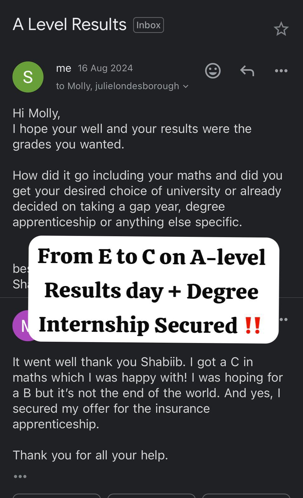 GCSE or A-level maths student grade